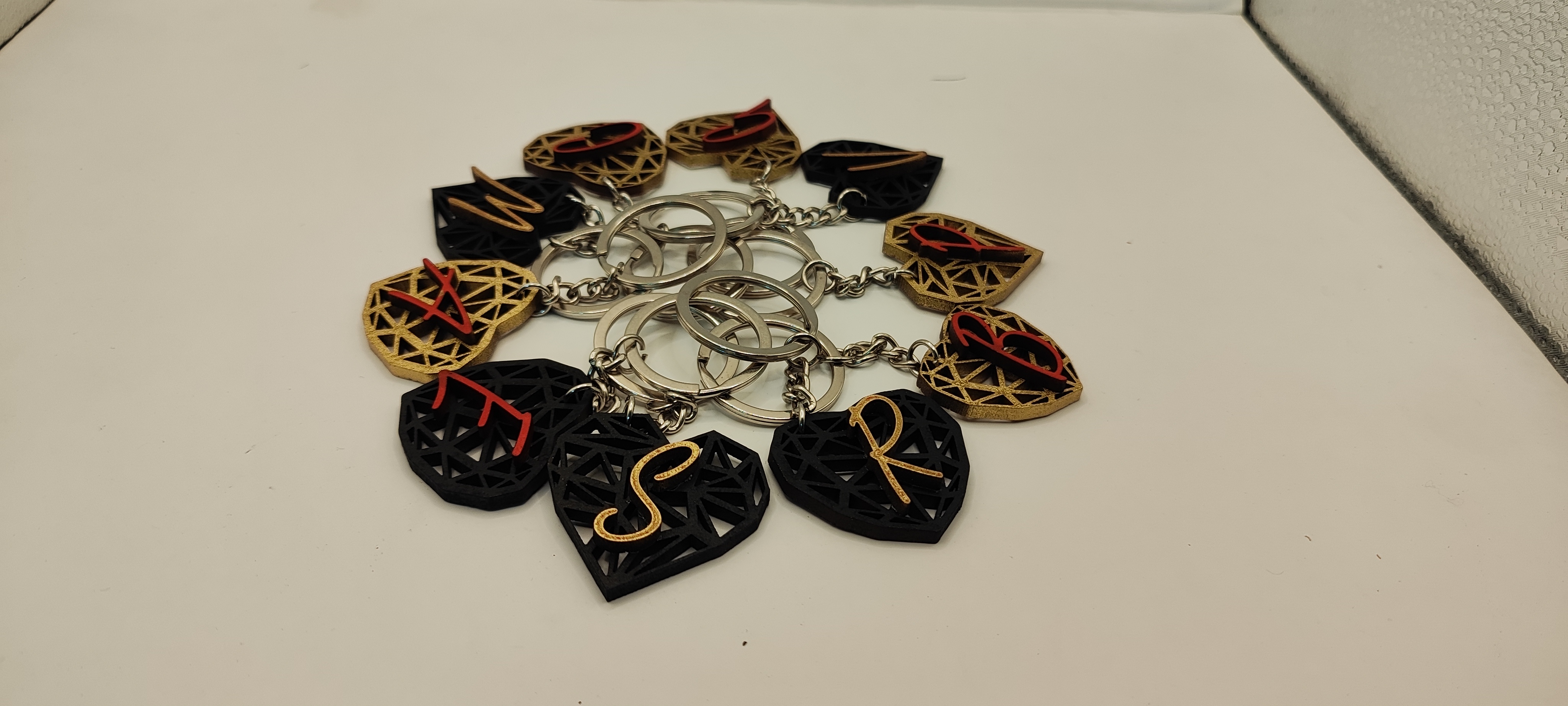 Llaveros de corazón MDF